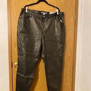 Cato Black Straight Leg Jeans with Shimmery Finish